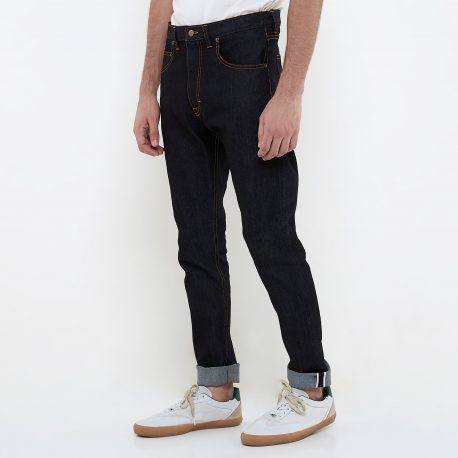 Midnight Selvedge Accent Denim 14oz Black Indigo - DEER Jeans 3