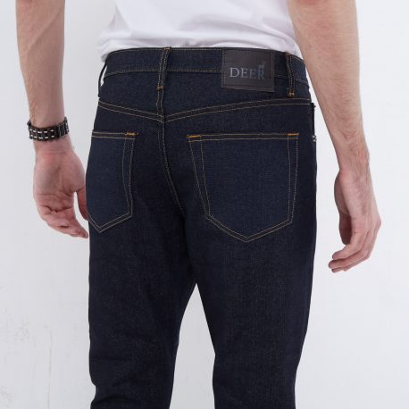 Hart Selvedge Accent Denim 14oz Deep Indigo - DEER Jeans 3