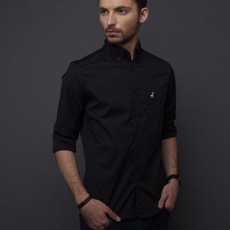 Black Premium Fine Cotton Shirt – DEER Jeans 3