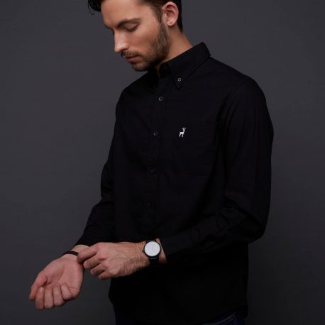 Black Premium Extra Fine Cotton Shirt - DEER Jeans 9