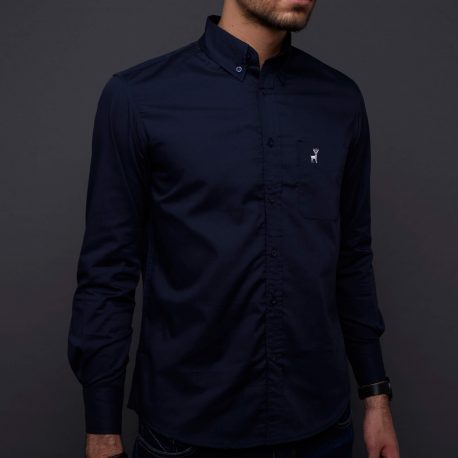 DEER – Navy Premium Fine Cotton Shirt 5