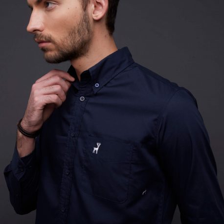 DEER – Navy Premium Fine Cotton Shirt 7