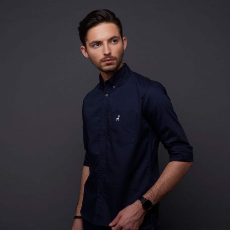 DEER – Navy Premium Fine Cotton Shirt 9