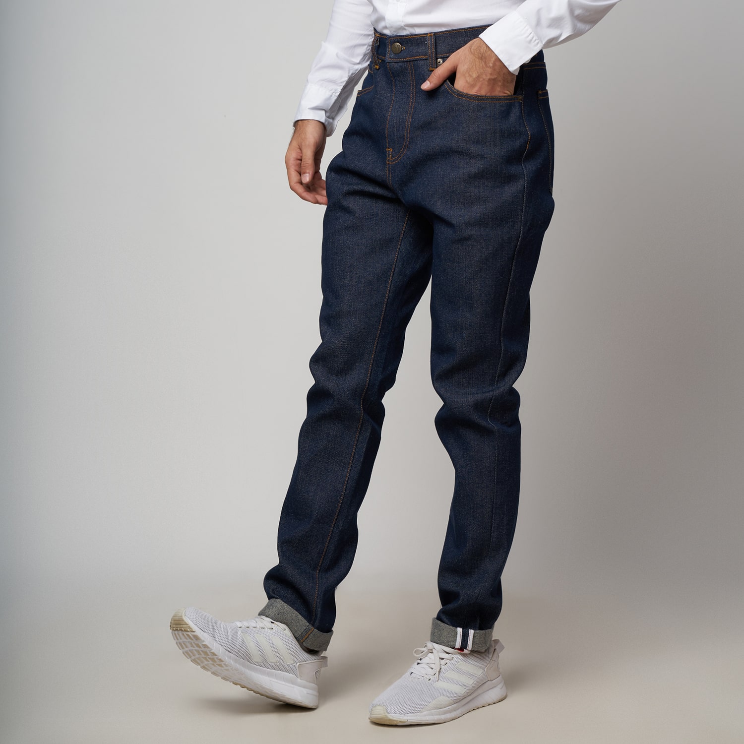 Atlantic Selvedge Accent Denim 14oz Blue Indigo - DEER Jeans