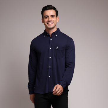 Navy Signature Shirt - DEER Jeans 3