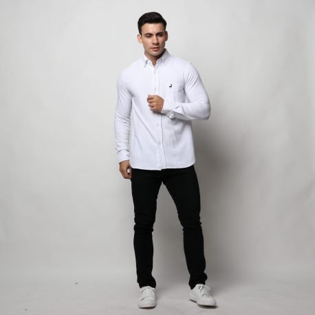 White Signature Shirt – DEER Jeans 4