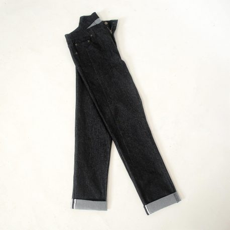 Kuro Japanese Selvedge Accent Denim 14oz Black Indigo – DEER Jeans 6